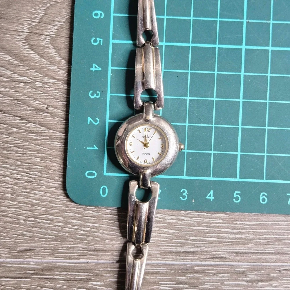 Peugeot Watch Women 24mm Silver Gold Two Tone Bracelet Band  6.5